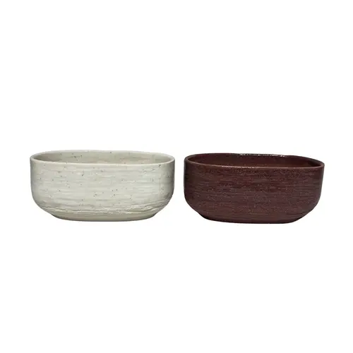 Pour les espaces verts:Jardinière duo coloris multicolore en céramique - 13,7 x 7,5 x 6 cm