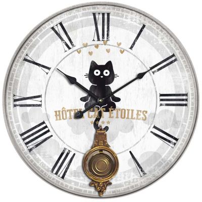 Horloge avec balancier Chats 58 cm (Un chat)