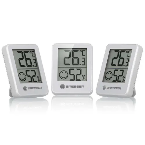Sélection extérieure：Indicateur de température et d’humidité blanc Bresser ClimaTemp Hygro - 4,5 x 5,8 x 1,3 cm