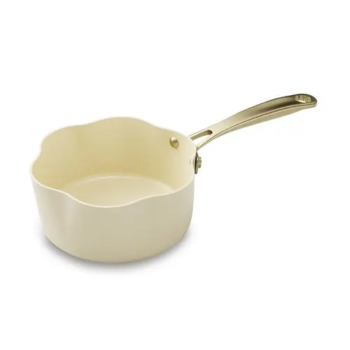 Déco pour le jardin：Casserole Menastyl Dahlia beige en aluminium recyclé - Ø 20 cm