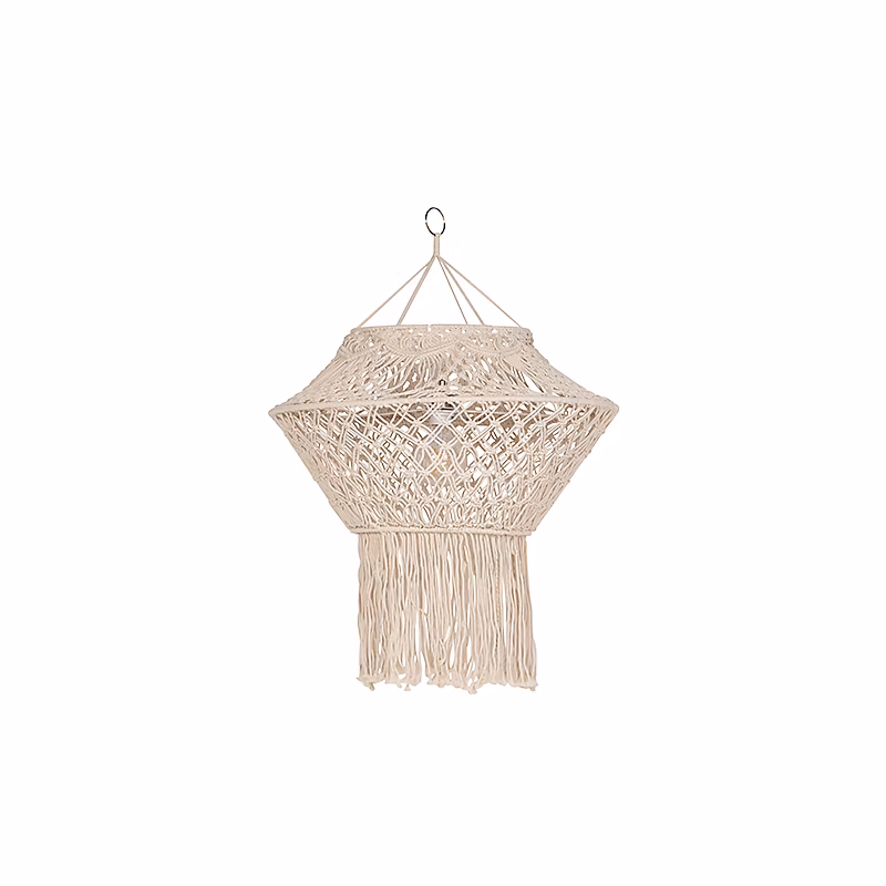 Abat-jour en macramé naturel 90 cm – Réf. PQVXRBVRU1807291412