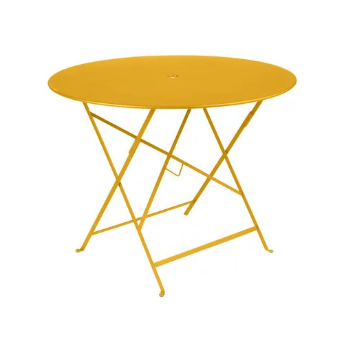 Idéal pour le jardin:Table pliante coloris orange en acier Bistro Fermob - 74 cm