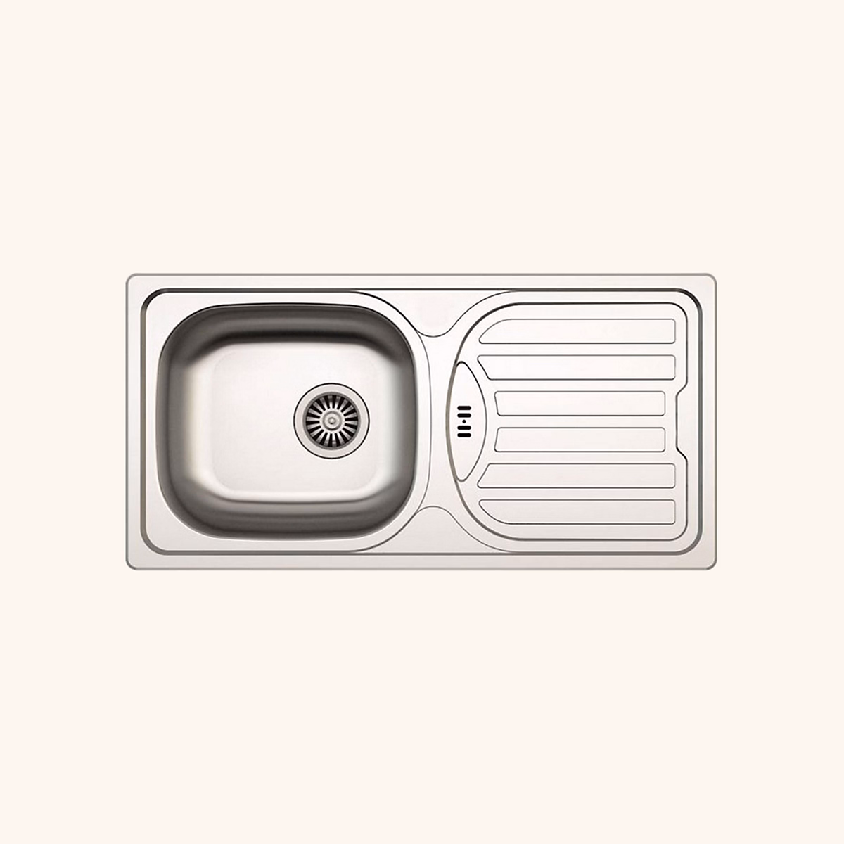Evier de cuisine – Évier inox Ewi OPALE 1 bac 1 égouttoir