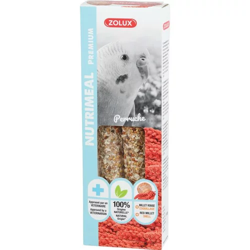 Un atout pour vos extérieurs:Sticks au millet rouge pour perruches Zolux Nutrimeal - 110 g
