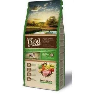 Une touche extérieure：Croquette pour chiot au poulet avec des pommes de terre Sam's Field - 13 kg