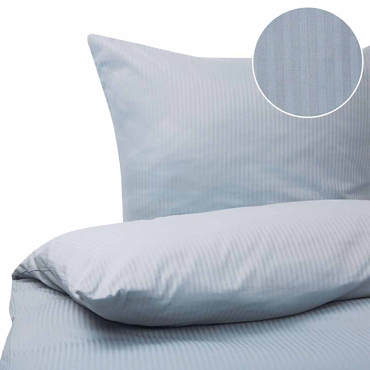 Ensemble de housses de couette AVONDALE Satin de coton 220 × 240 cm Gris