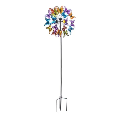 Bien pratique à l’extérieur：Eolienne solaire BeDazzled coloris multilcolore en métal Smartgarden - 214 x 58 x 26 cm