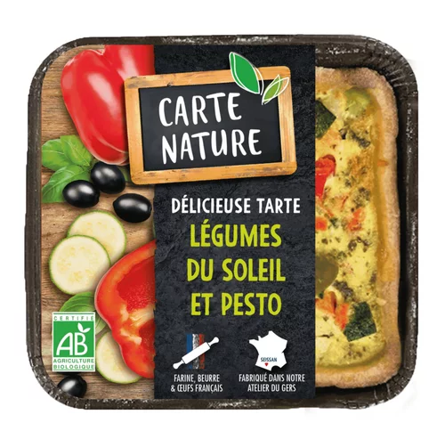 Jardin pour tous：Tarte aux légumes du soleil et pesto Carte Nature - 190g