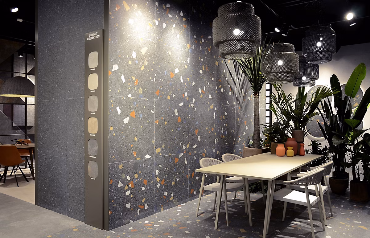 Carrelage Effet Terrazzo STRACCIATELLA 60x60 Noir – Les Carreaux de Jean