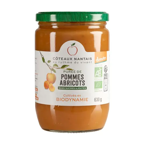 Confort pour le jardin:Purée bio de pommes abricots Côteaux Nantais - 630 g