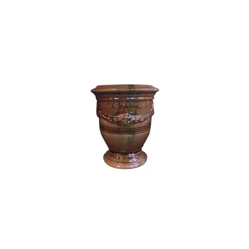 Pour votre projet:Vase Anduze flammé en terre cuite émaillée H 14 x Ø 12 cm