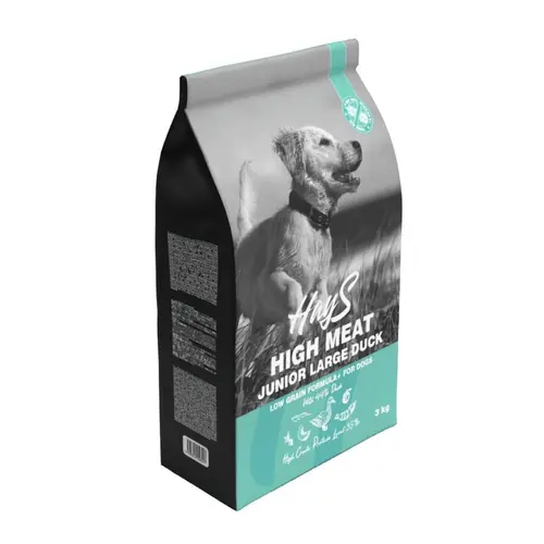 Une solution adaptée au jardin:Croquette pour chiot de grande taille au canard Hays High Meat - 3 kg