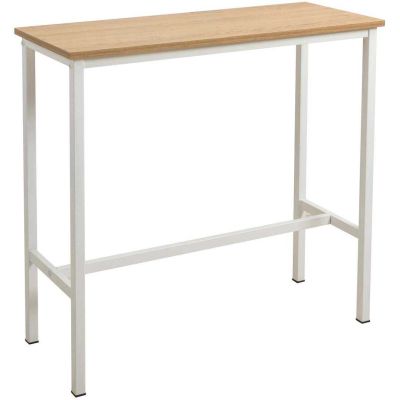 Table Haute en aggloméré et métal 100 x 40 x 90 cm Mola (White)