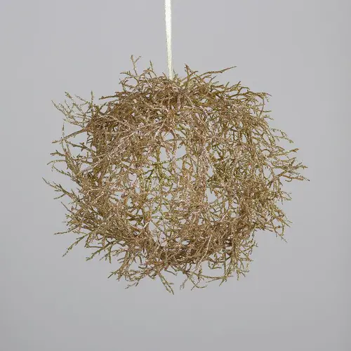 Une sélection pensée pour l’extérieur：Branche décorative forme boule or - Ø 40 cm