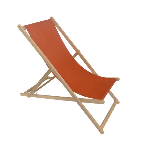 Moderne extérieur:Chilienne agrafée abricot coloris orange en coton - 127 x 56 x 3,5 cm