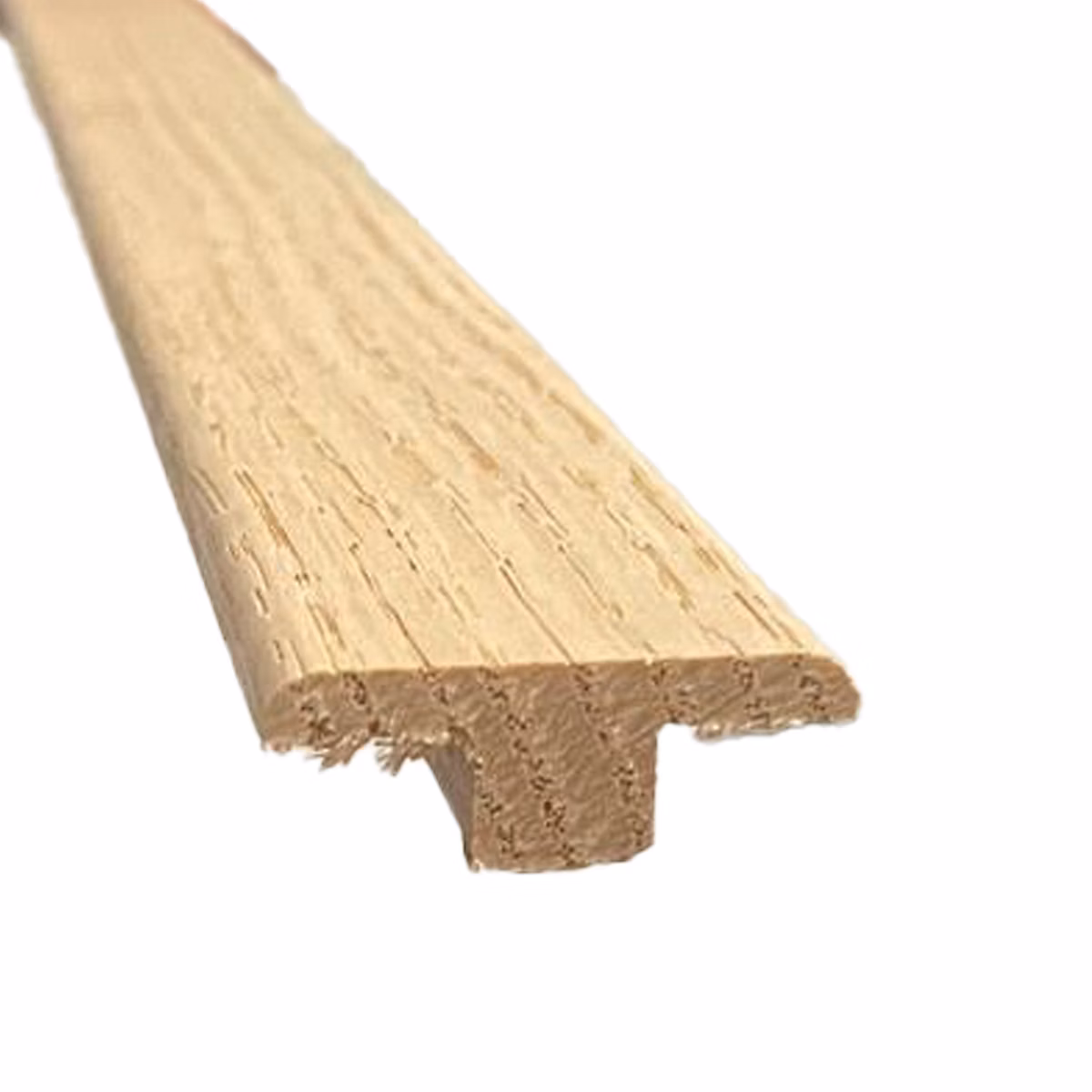 Barre de Seuil en Bois Chêne Massif Brut – 12 × 33 × 1200mm, Même Niveau