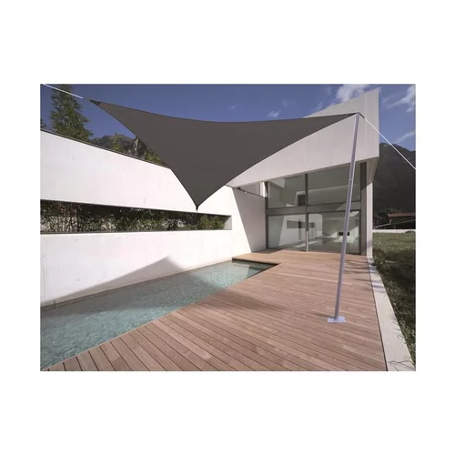 Un atout pour vos extérieurs:Voile d'ombrage triangulaire extensible gris 5 m