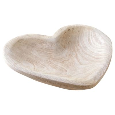 Plateau coeur en paulownia 26 cm