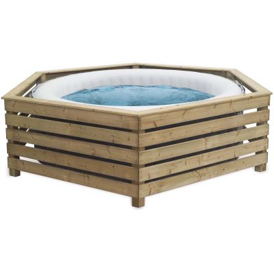 Habillage en bois pour spa gonflable Decorspa (Pour spa rond inférieur à 180cm)