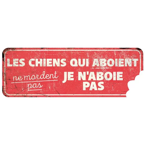 Pour votre espace:Panneau d'avertissement général coloris rouge en métal galvanisé D&D Home - 40 x 13 x 0,3 cm