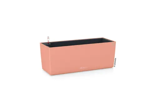 Pour profiter pleinement du jardin:Jardinière à réservoir d’eau Balconera Color kit complet Trend rouge corail - 50 x 19 x 19 cm
