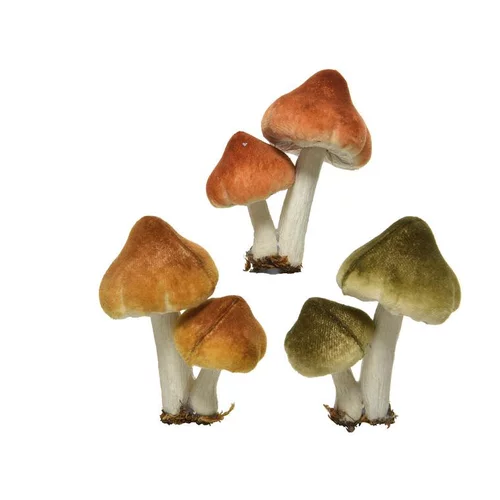 Une idée maline pour le jardin:Champignon en mousse sur clip - H 9 cm