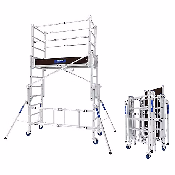 Echafaudage roulant pliant – Hauteur max. de travail 3.80m, 22407420