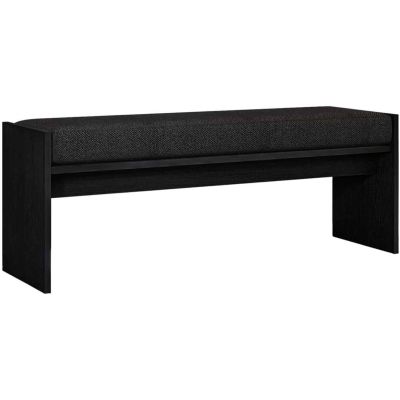 Banc en aggloméré avec coussin Pearl (Bois noir)