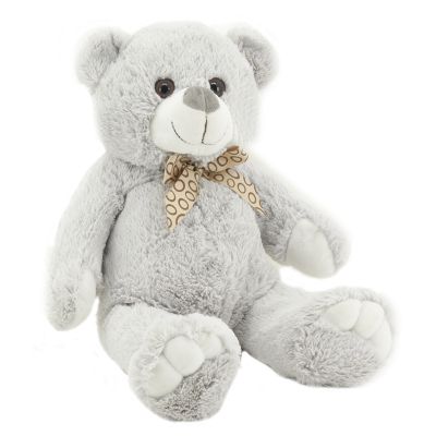 Peluche ours en acrylique gris (30 cm)