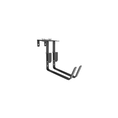 Maison et jardin:Lot de 2 supports à fixations réglables pour jardinière de 18 cm gris