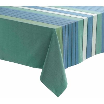 Nappe en coton recyclé Yuna 170 x 250 cm (Paon)