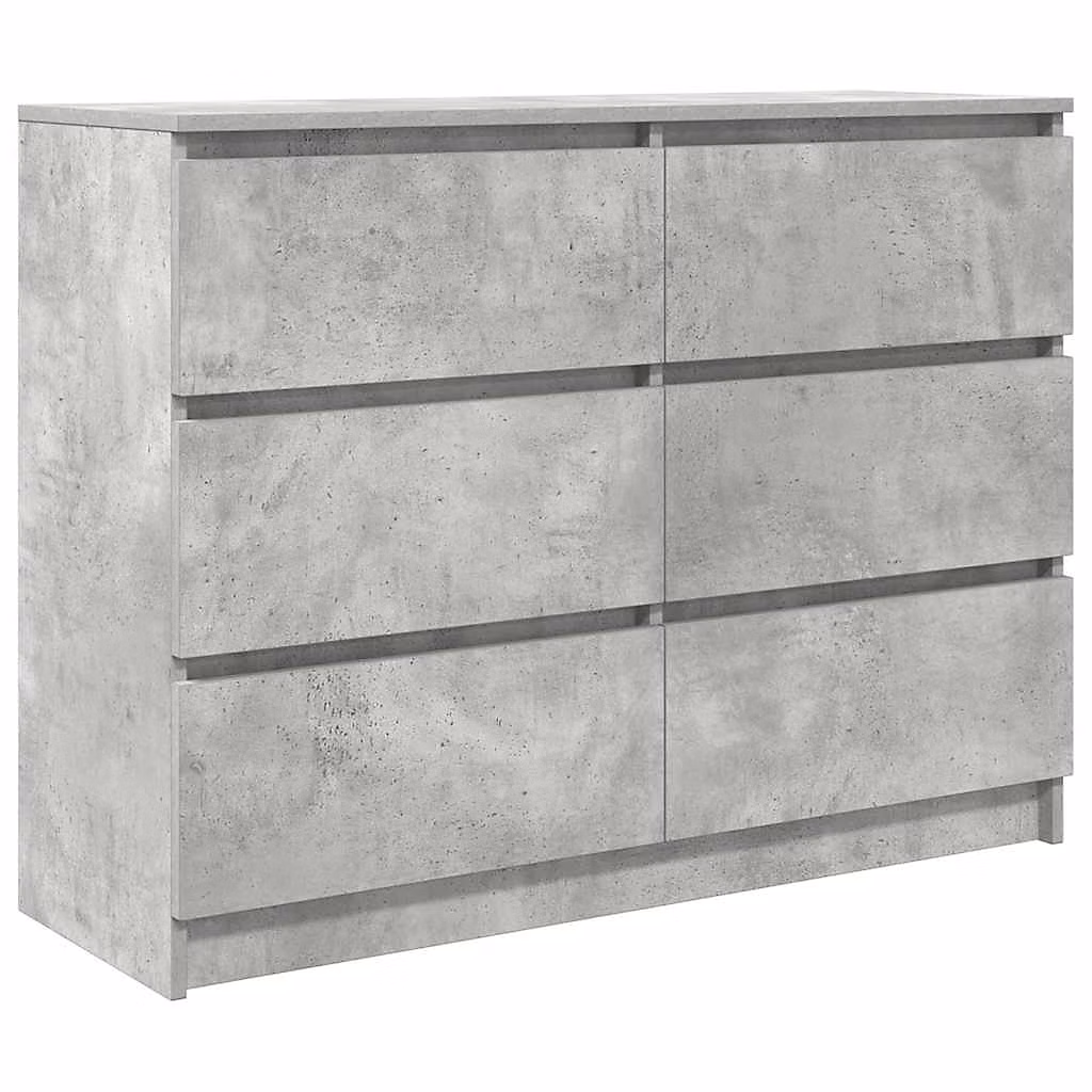 Buffet Gris béton 100 × 35 × 76 cm Bois d'ingénierie vidaXL