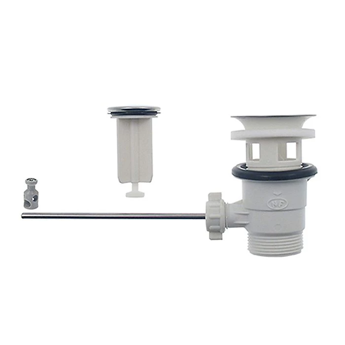 Bonde de Lavabo – Rousseau, Clapet sans tirette, Certifié NF, ABS blanc, 50 mm