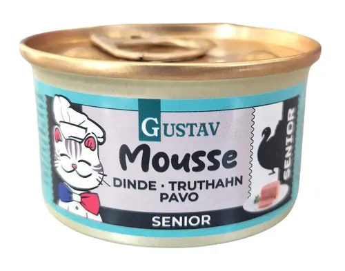 Jardin essentiel:Pâtée pour chat senior mousse à la dinde Bubimex Gustav - 85 g