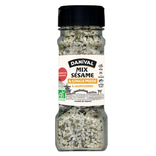 Une touche jardin:Mix bio sésame et gingembre Danival - 45 g