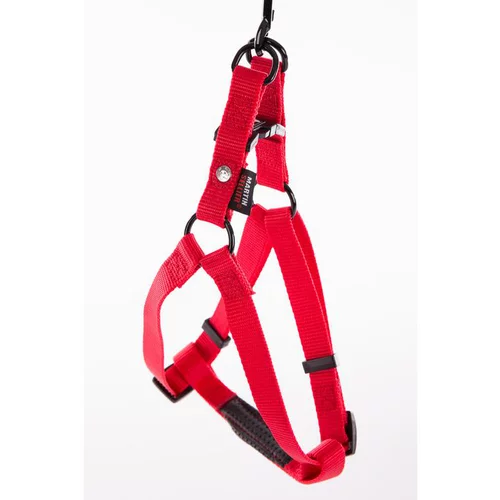 Pratique au jardin:Harnais baudrier réglable rouge pour chien - 2,5x70/90 cm