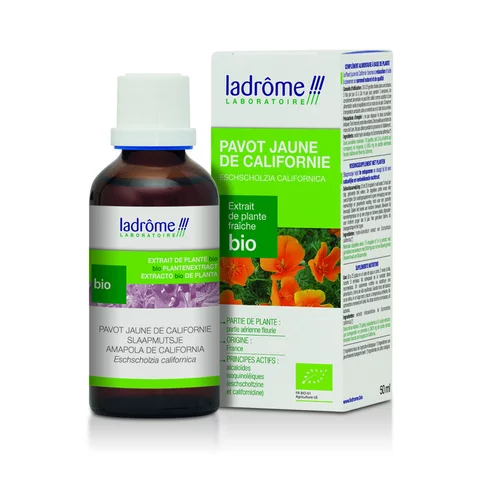 Jardin bien-être:Pavot jaune de Californie extrait de plantes fraîches bio Ladrôme - 50 ml