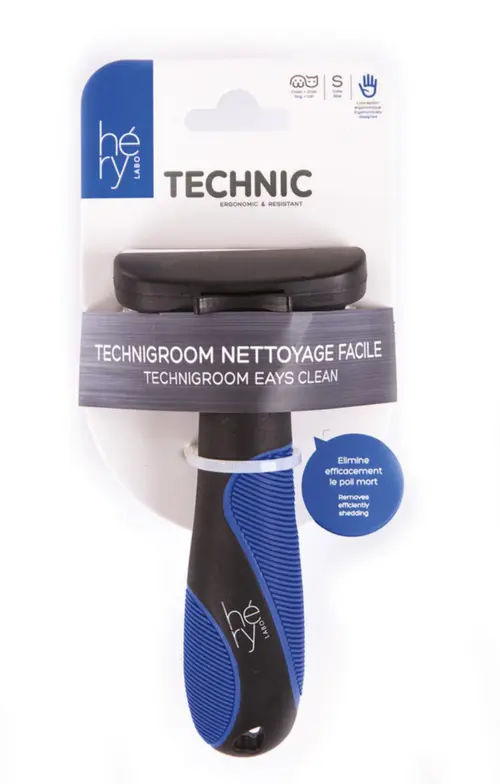 Pratique au jardin:Brosse pour chat et petit chien coloris multicolore Technigroom nettoyage facile Héry Technic - Taille S
