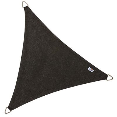Voile d'ombrage triangulaire Coolfit noir (5 x 5 x 5 m)