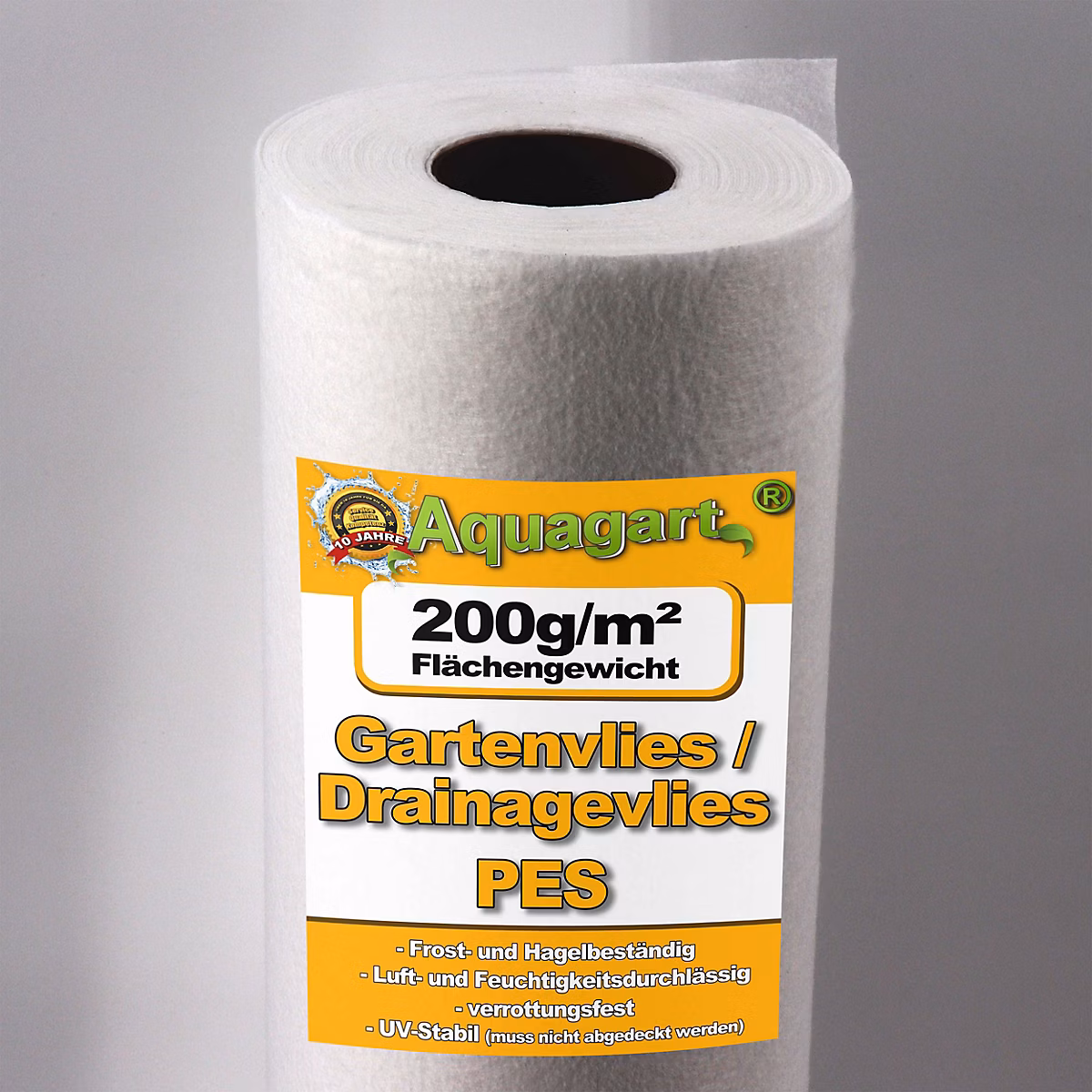 332 – 5 m² géotextile non, tissé, film de paillage, voile de drainage 200 g, 1, 9 m Aquagart