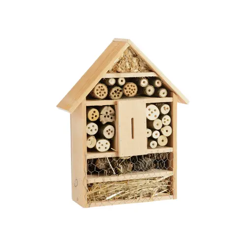 Sélection au jardin:Abri à insectes format moyen en bois coloris naturel