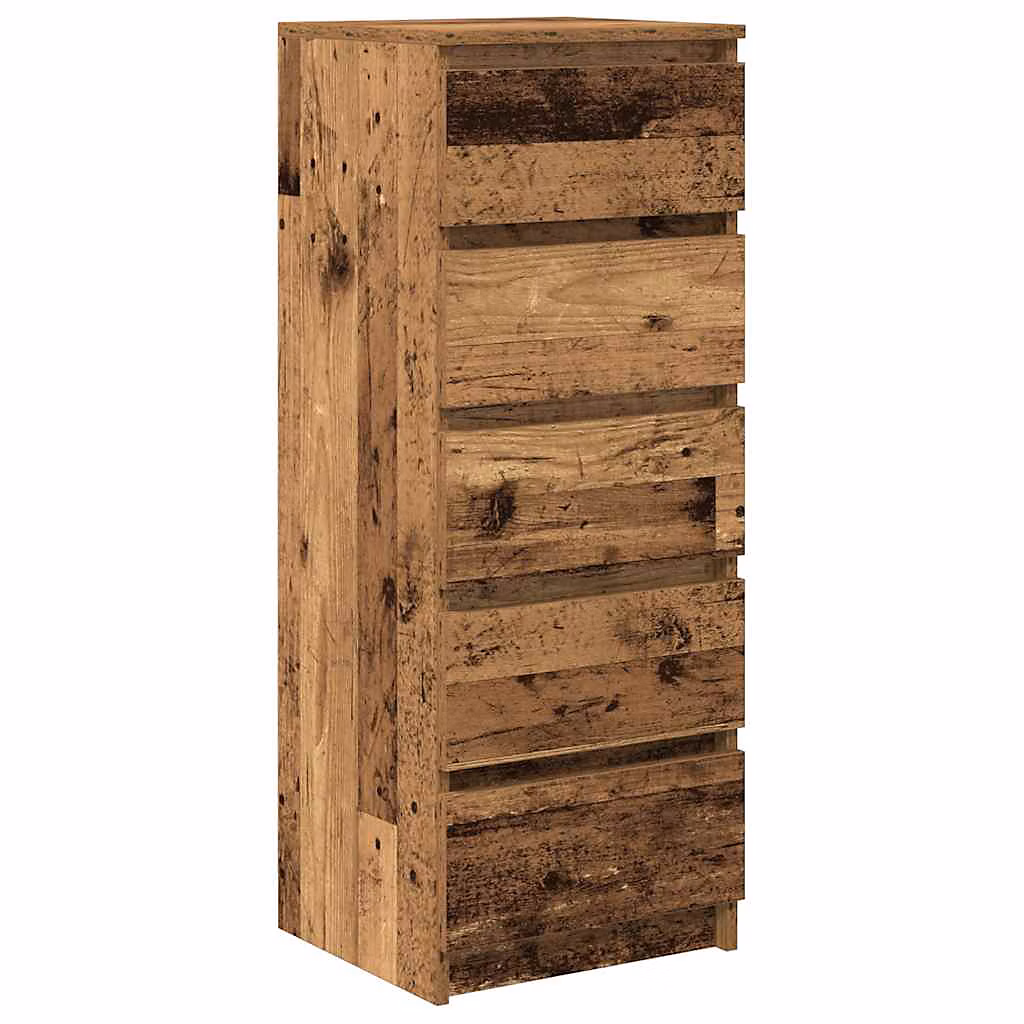 Buffet avec tiroirs vieux bois 37 – 5 × 35 × 99 cm bois d'ingénierie vidaXL