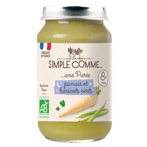 Solution utile:Pot bonne nuit - panais haricot vert bio Simple Comme - 200g