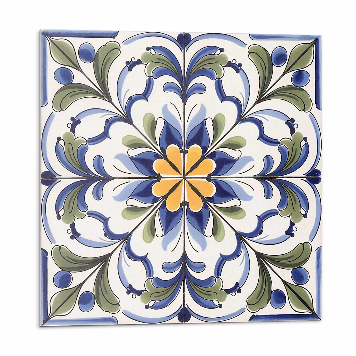 Adhésif Vinyle Carreaux Wallfluent 20 × 20 cm Motif Floral En Céramique 20 pièces