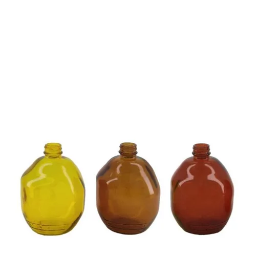 Pour vos espaces verts:Bouteille soliflore coloris multicolore en verre recyclé