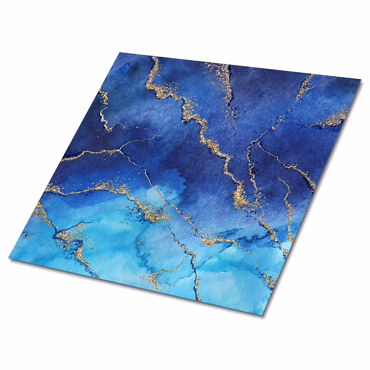 Carreaux vinyle Tulup 30 × 30 cm Marbre bleu 9 pcs