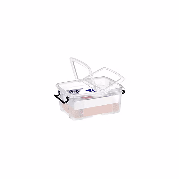Boîte de rangement transparente 24 litres avec couvercle papillon et poignées – Réf. NYUPYXGDA2922462937