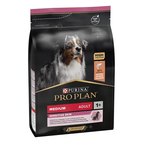 Solution nature：Croquette pour chien adulte au saumon Sensitive Skin Pro Plan – 3 kg