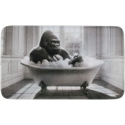 Tapis de bain en polyester Animal 45 x 75 cm (Gorille)