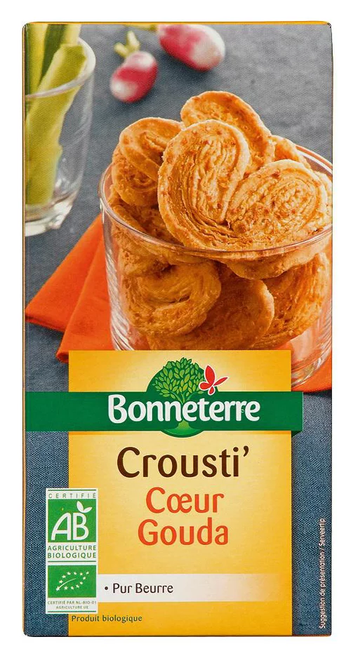 Une idée maline pour l’extérieur:Crousti cœur gouda Bonneterre bio 100 g